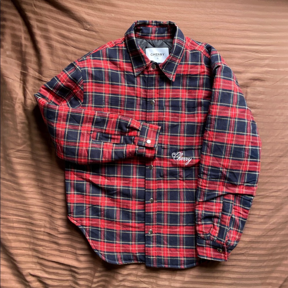 CHERRY LA QUILTED FLANNEL SHIRT JACKET